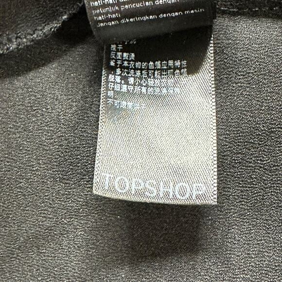 Topshop Dress Womens 4 Silver Shimmer Foil Mini Slip Holiday Babydoll Glam‎ Y2K - Picture 10 of 10